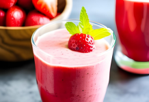 Receita de Smoothie de Morango e Amêndoas